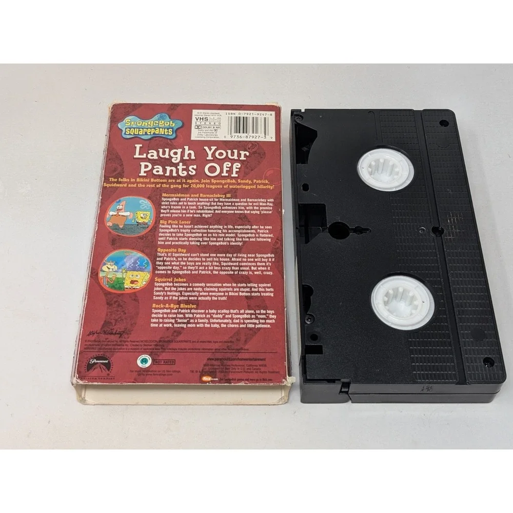 Spongebob Squarepants Laugh Your Pants Off VHS‎ 2003 Nickelodeon Cartoons Kids
